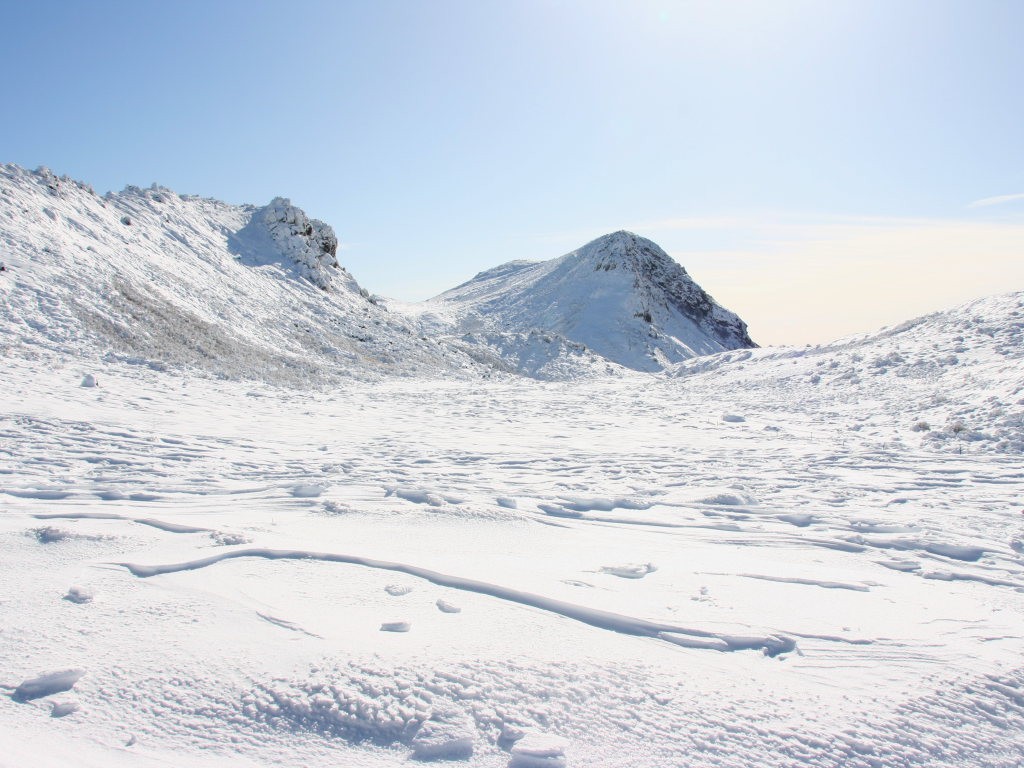 写真壁紙 写真素材 雪原 山岳 冬 ２月 青空 雪景色
