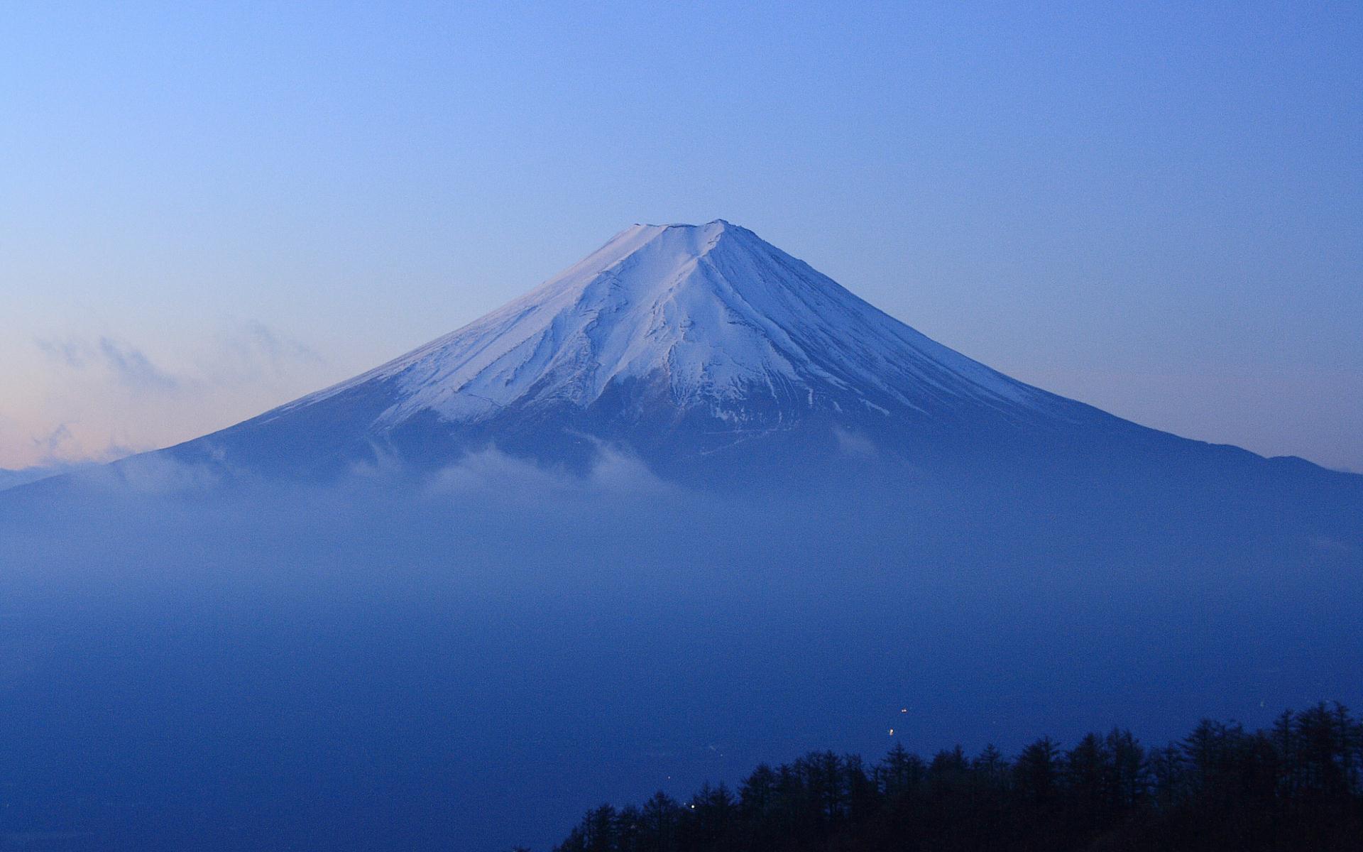 富士山の壁紙 写真素材 三ツ峠山から見た富士山