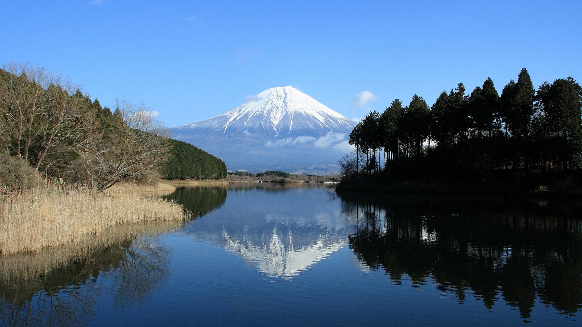 富士山の壁紙 写真素材 田貫湖から見た富士山