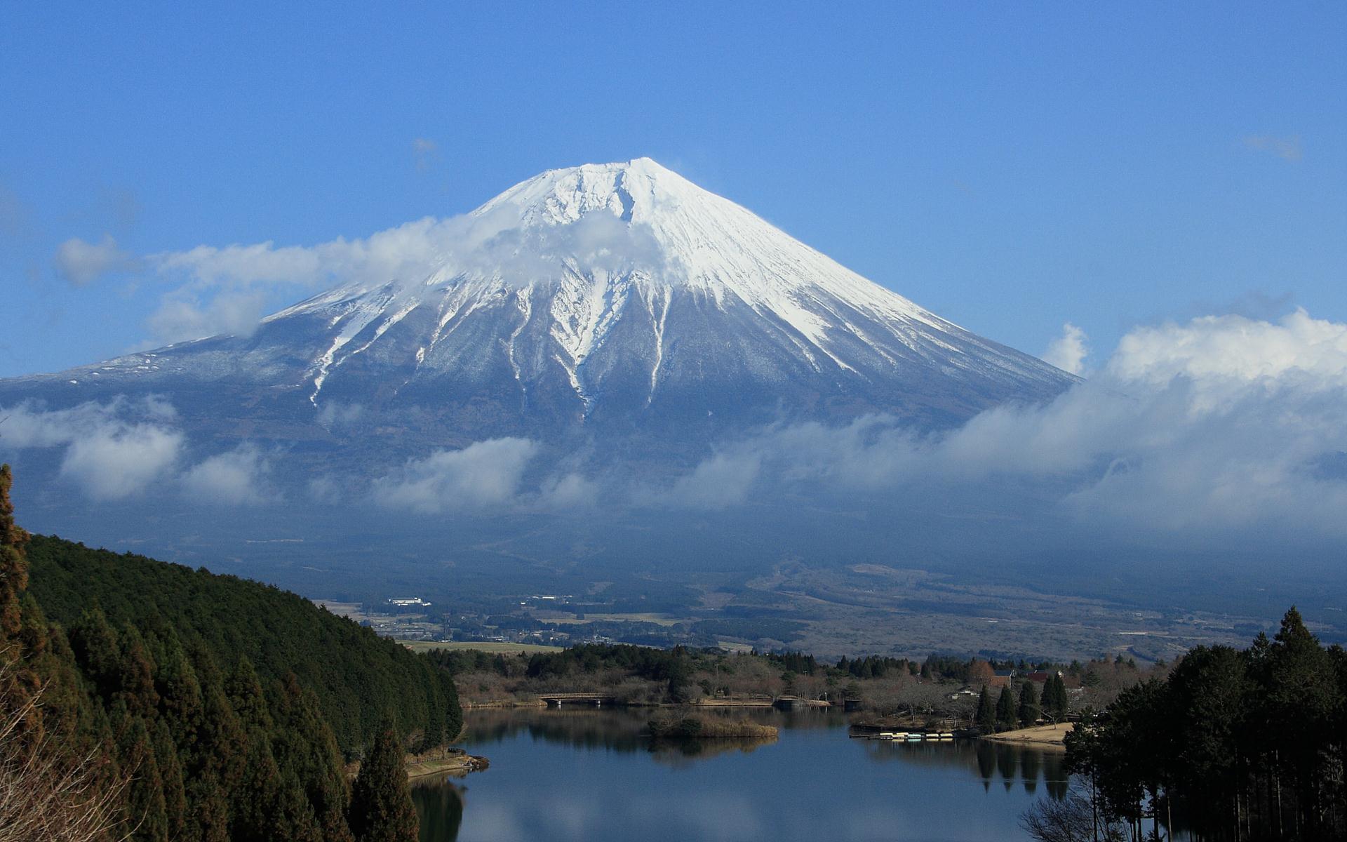 富士山の壁紙 写真素材 田貫湖から見た富士山